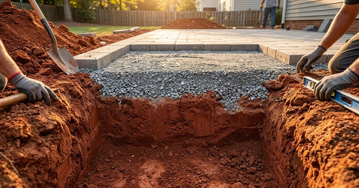 Red clay drainage guide for Charlotte patio projects